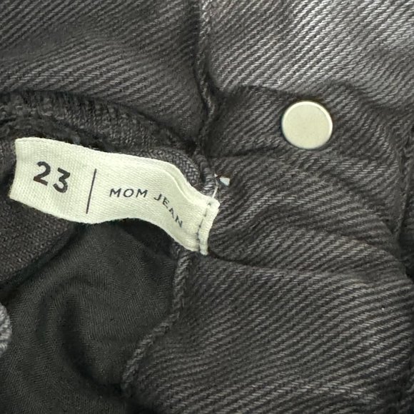 PACSUN Mom Jeans Women's Size 23 Caviar Black Flex Waist 100% Cotton 0051 NWT - Picture 11 of 14